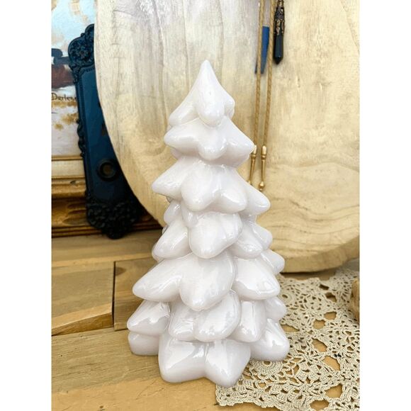 Vintage Mosser Glass Tuscan Pink Christmas Tree – 8 Inch - Picture 3 of 5